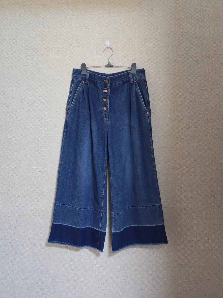 LUCKY CHOUETTE ラッキーシュエトゥ ワイド デニムパンツ 38 ウエストセクション 37