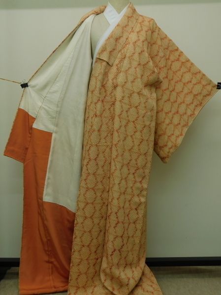 別誂総絞小紋正絹袷 平和屋着物□上質な小紋 総絞り 舞花文 やまと誂製 正絹 逸品