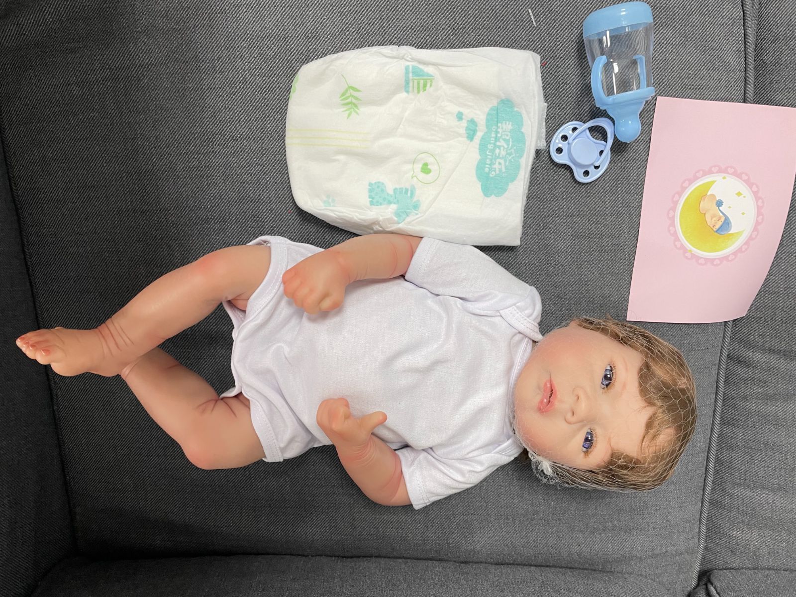 リボーンドール】超リアルな赤ちゃん人形 男の子 約46cm 髪の毛植毛