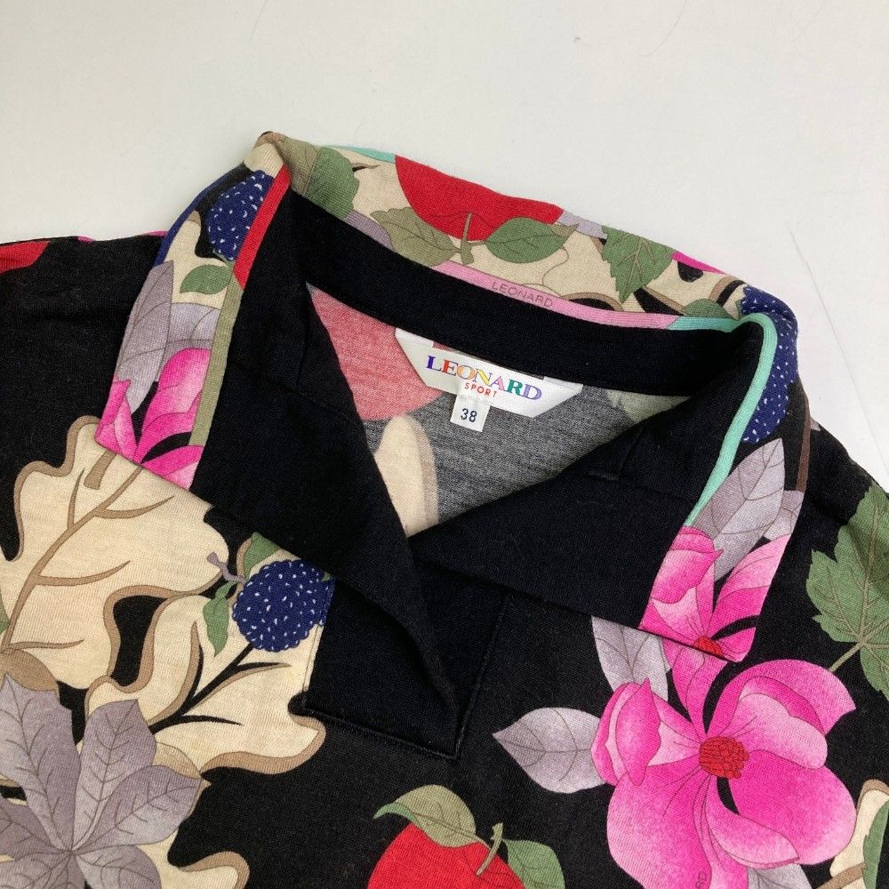 サイズ：38 LEONARD SPORT レオナール スポーツ 長袖 Tシャツ 花柄