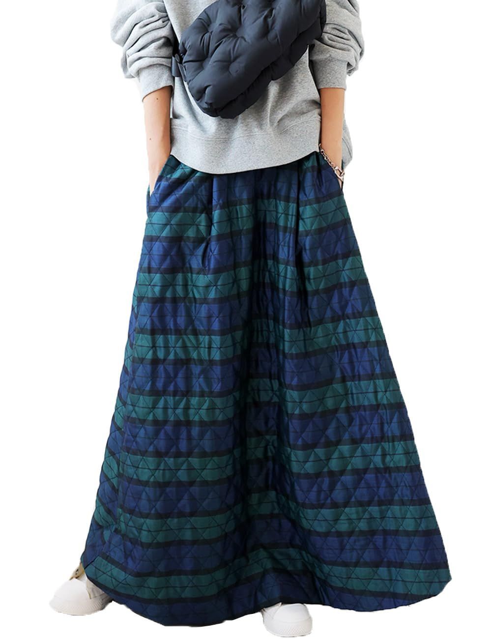 Size Free Size_Color 20 ネイビー antiqua アンティカ フ スカート レディース ロング PY-00658 Free Size 20 ネイビー