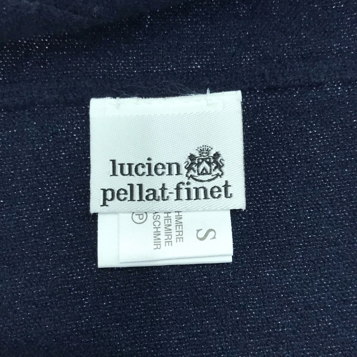 lucien pellat-finet - lucien pellat-finet ルシアンペラフィネ 星条旗ポケット ピュアカシミヤ ロングカーディガン  ネイビー S lucien pellat-finet ルシアンペラフィネ 星条旗ポケット ピュア