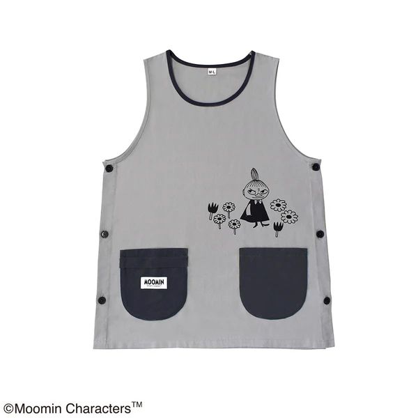 ムーミン　エプロン　保育士　リトルミイ　ショート　両開き