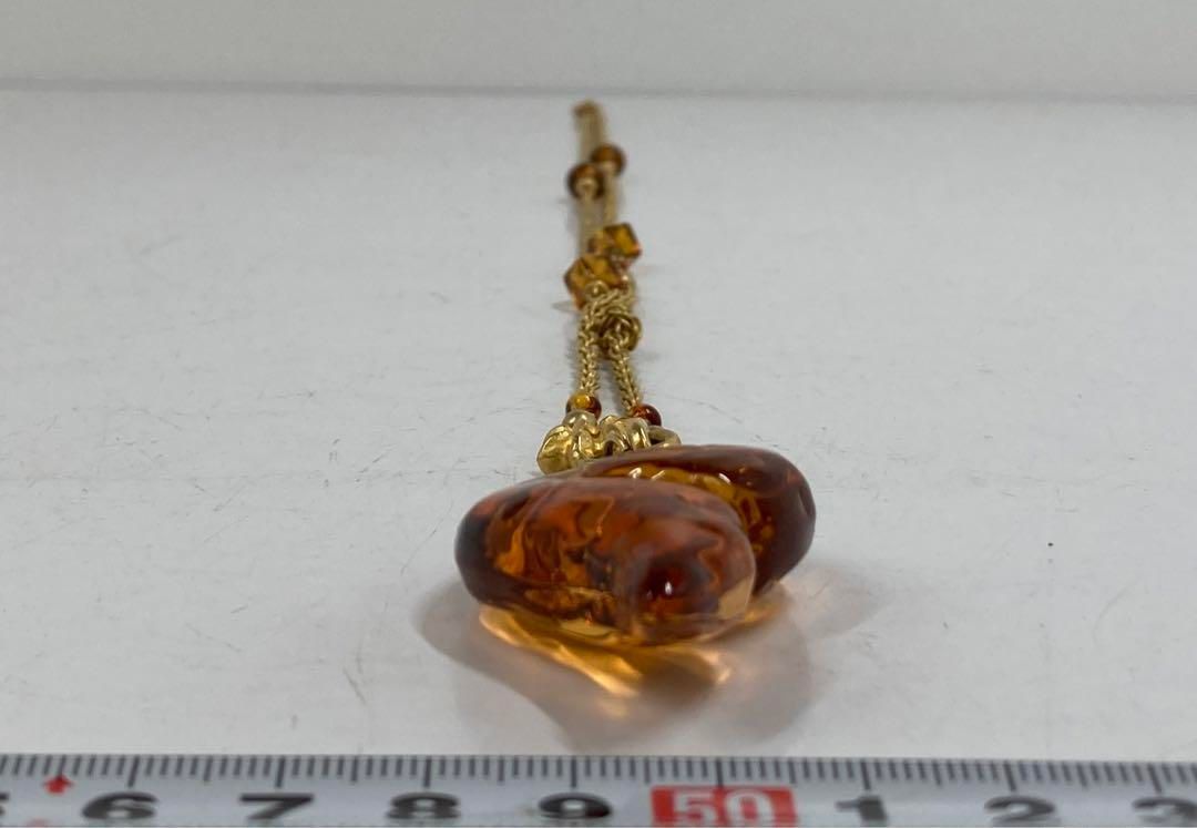 本琥珀 銀金貝付ネックレストップ等