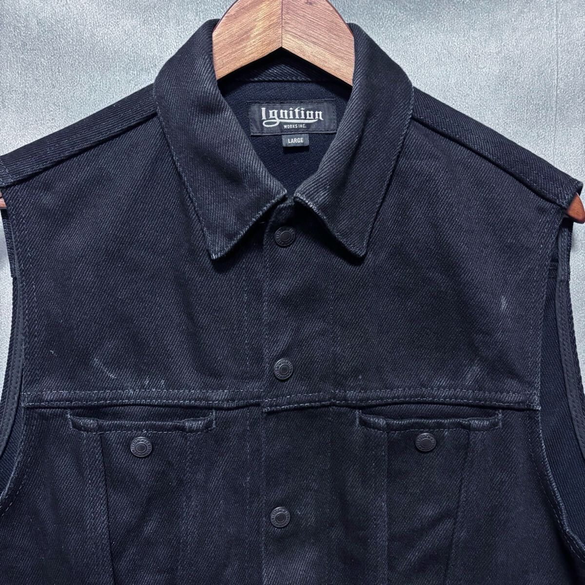 Ignition Works IRON HEART アイアンハート 20oz Denim Tracker Vest