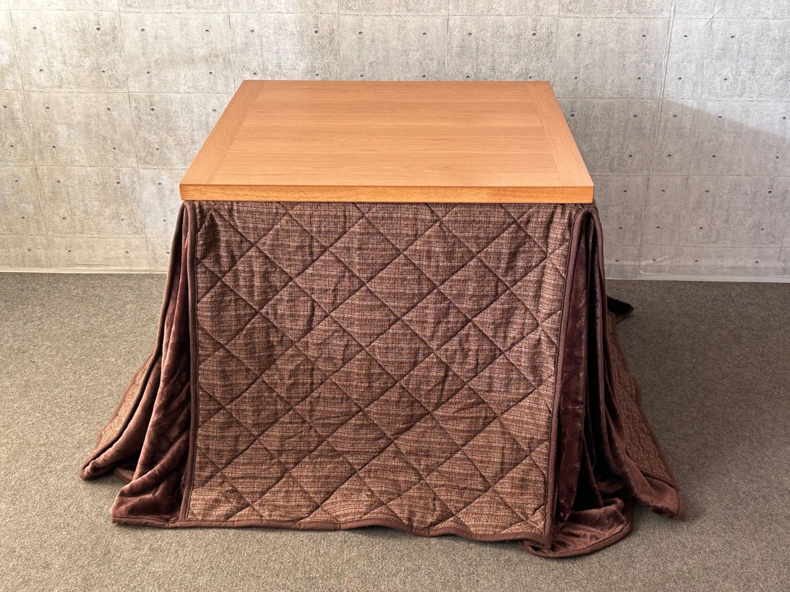 お布団付き ダイニングコタツテーブル ハイタイプ 80×80