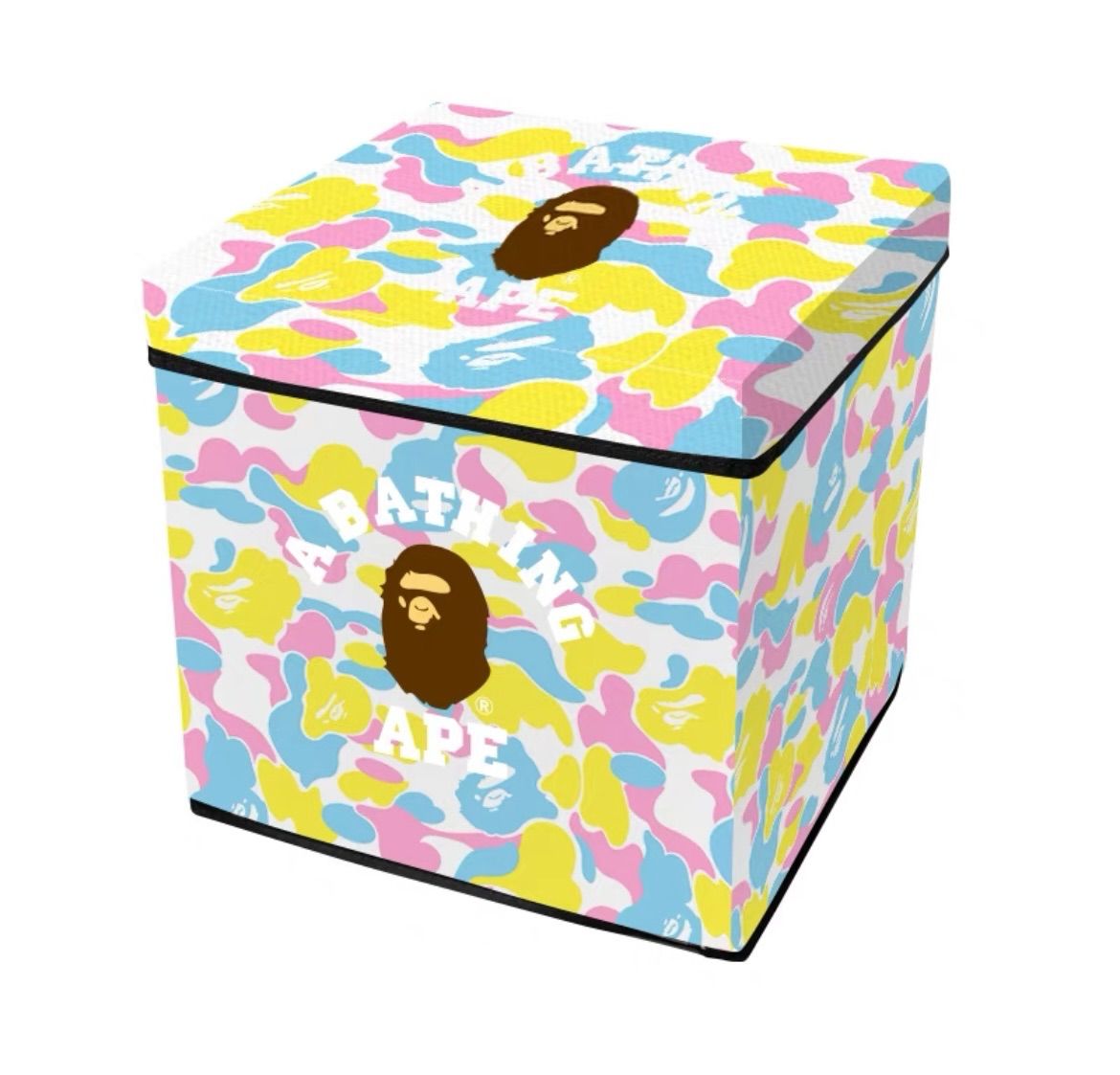 2サイズ展開】 BAPE エイプ ベイプ ベイビーマイロ 折りたたみ 収納ケース 収納箱 BOX 33×33×33 23×23×23cm 黄色 水色  ピンク 迷彩 - アウトレット値段