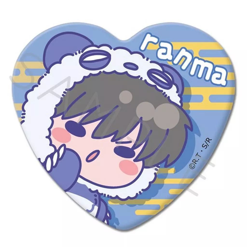 中古】バッジ・ビンズ M-YA.早乙女乱馬 ハート型缶バッジ 第3弾