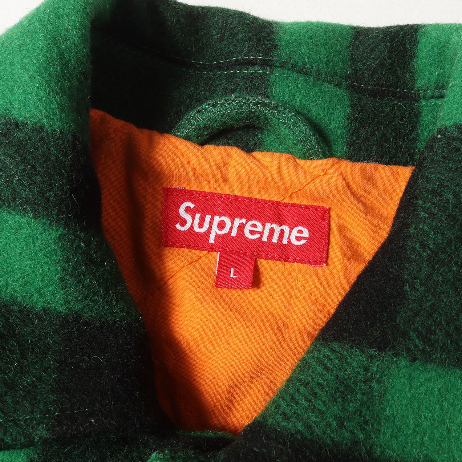 Supreme シュプリーム ジャケット サイズ:L チェック メルトン
