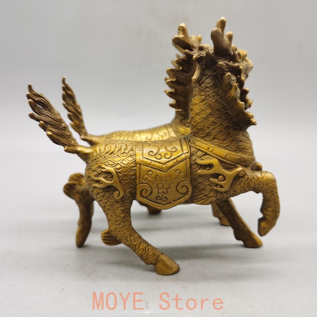 銅器 麒麟 鎮宅 辟邪 開運 風水 招財 置物 装飾品 工芸品zw0829 【公式 