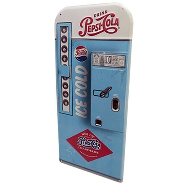 ダイカット エンボス メタルサイン PEPSI-COLA VENDING MACHINE ペプシ