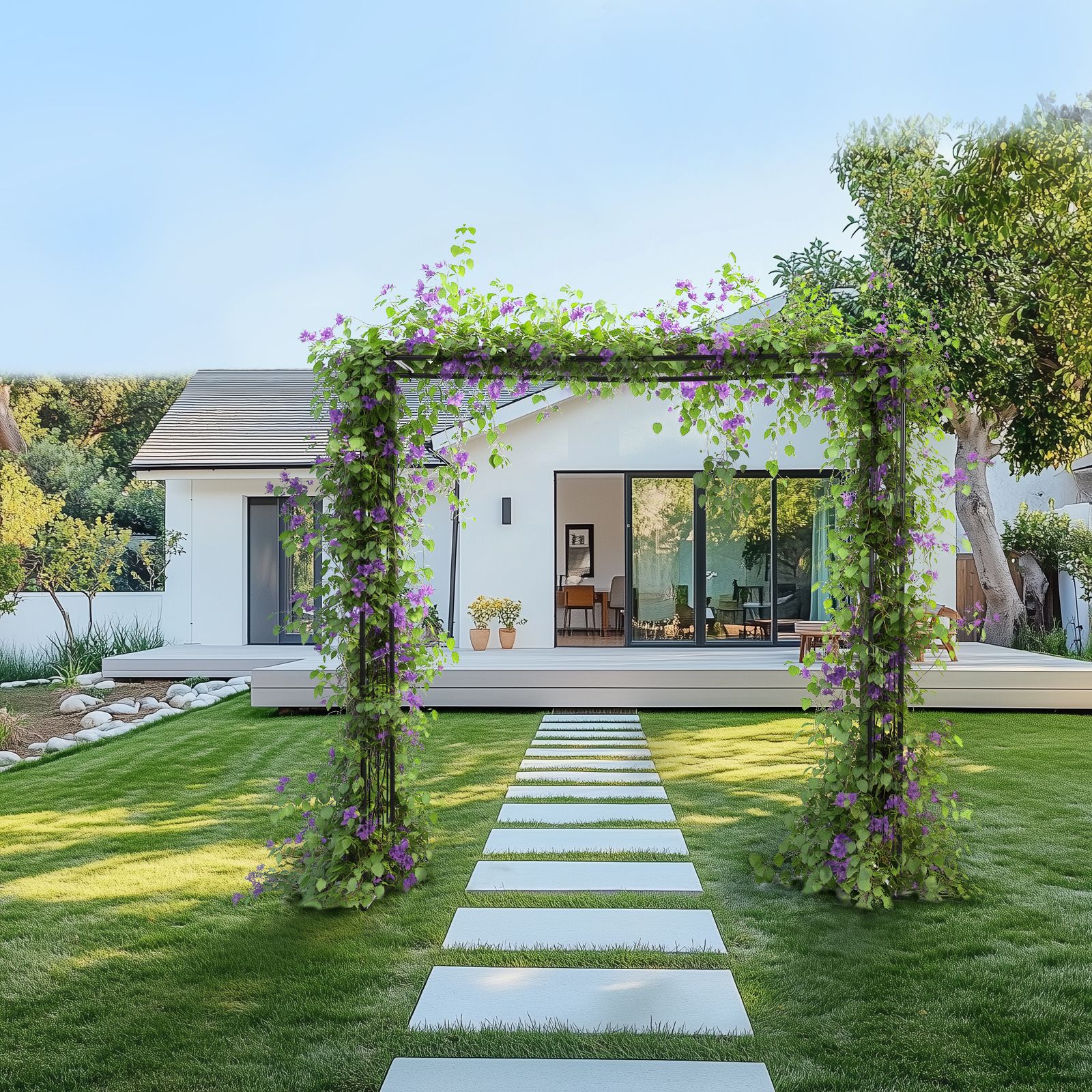 ガーデンアーチ ローズアーチ 扉付き ゲットセット 園芸 ガーデニング