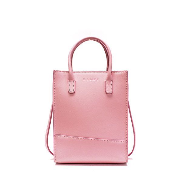 イルビゾンテ IL BISONTE  ミニトートデザイン レザーショルダーバッグ【PK169 ROSA PALLIDO】 BHA014 PV0039 PK169/【2022SS】l-bag