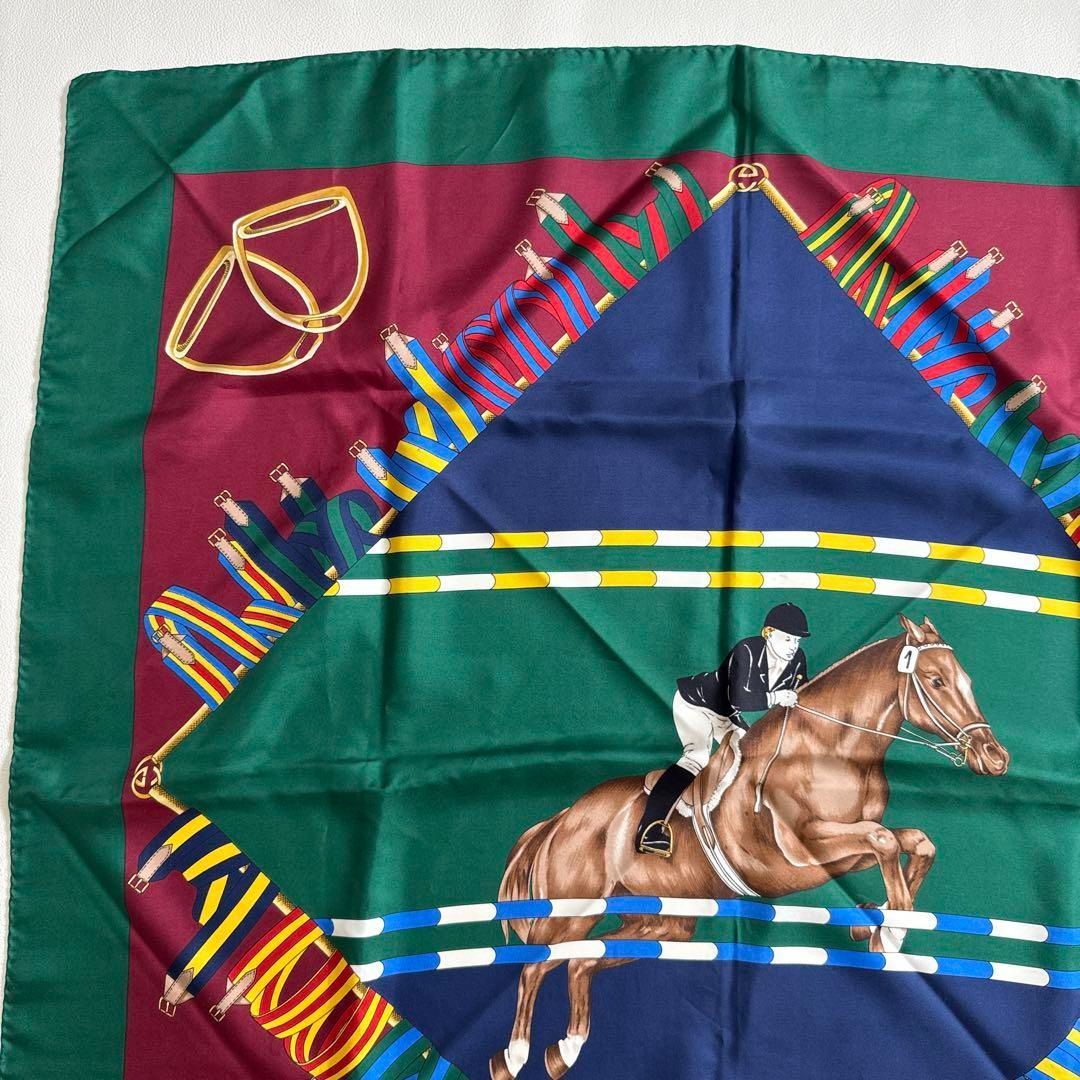 専用【美品・1点物】グッチ　ヴィンテージ　ホース　馬　大判スカーフ　シルク 美品】GUCCI グッチ ヴィンテージ大判スカーフ ホース柄 馬