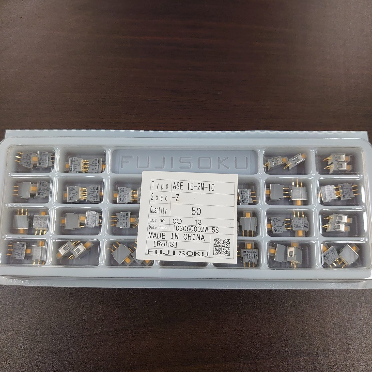 型番：ASE1D-2M-10-Z 日本電産コパル電子(フジソク) 50個入り Copal(Fujisoku)