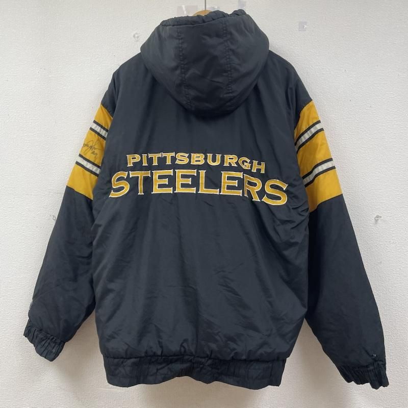 ピッツバーグスティーラーズ NFL ポリエステル 刺繍 ジャケット 90s 古着 90年代 LOGO ATHLETIC PRO LINE NFL テネシー・オイラーズ