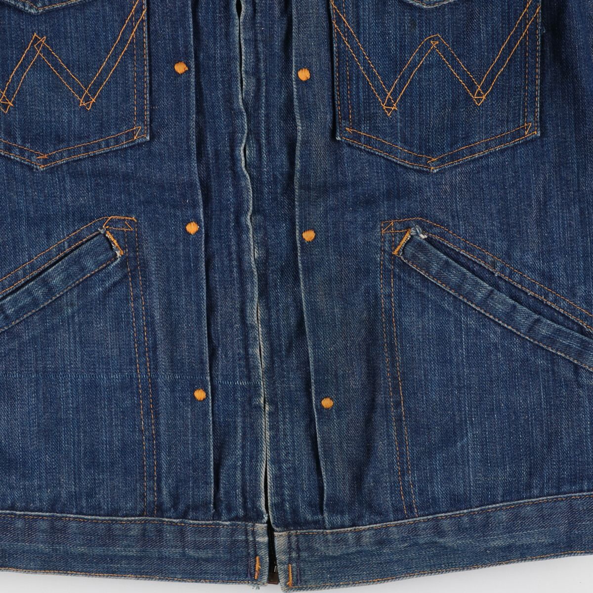 70s USA製ヴィンテージ　ラングラー24MJZ デニムジャケット 古着 濃紺 70年代 ラングラー Wrangler 24MJZ デニムジャケット