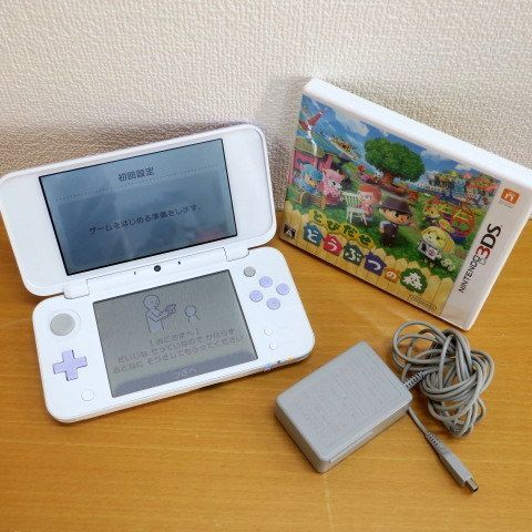 任天堂2DS LL ホワイト×ラベンダー とびだせどうぶつの森 - メルカリ 