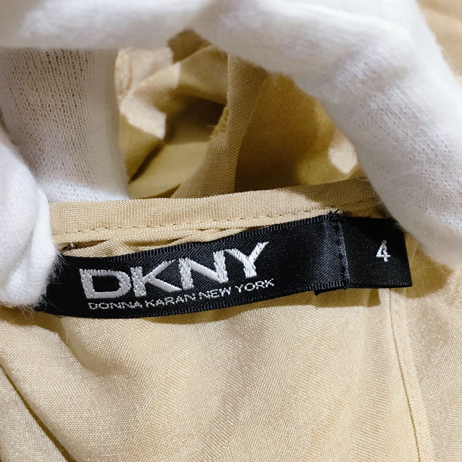 DKNY ディーケーエヌワイ シルク100%ロングワンピース リゾートドレス