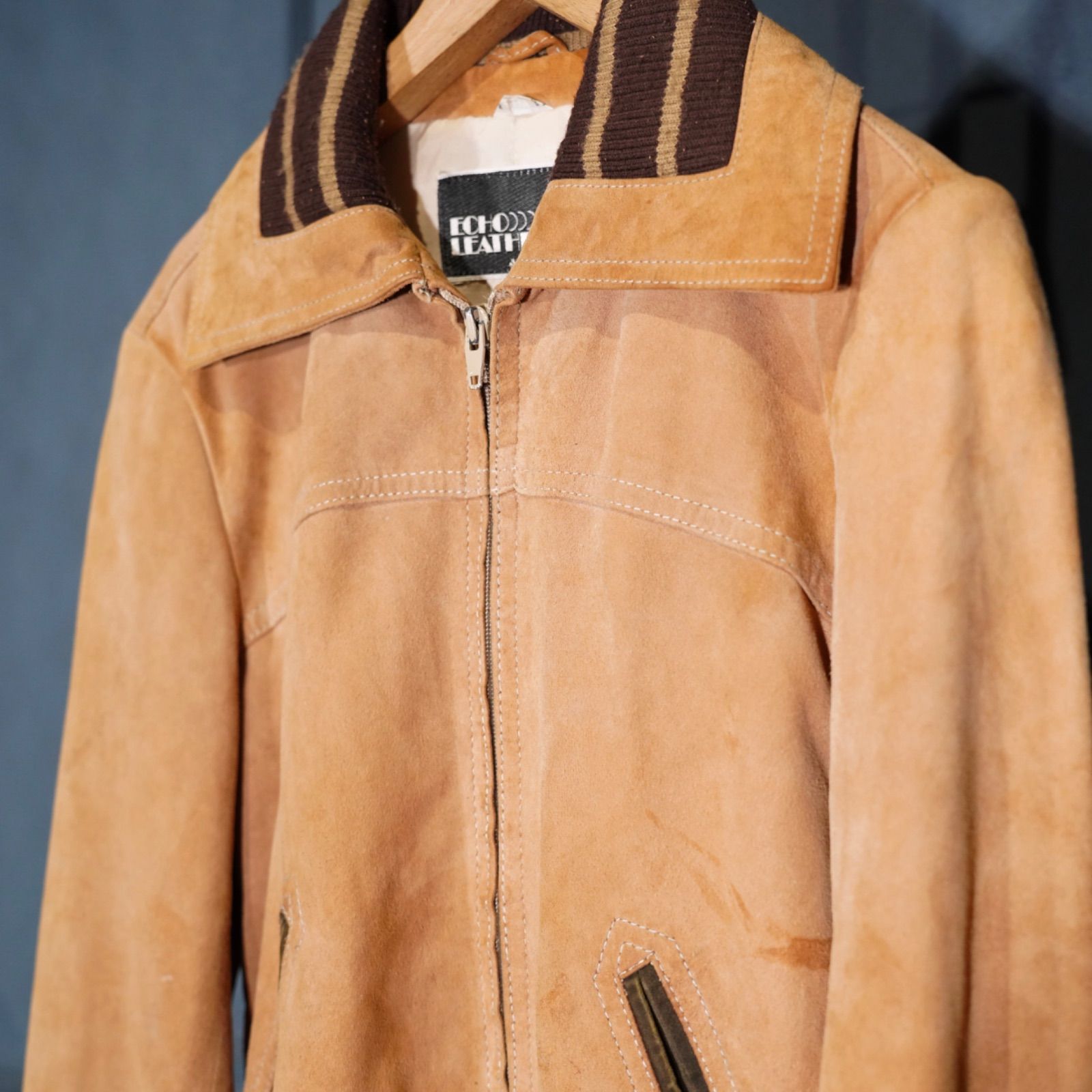 BLOUSON アメリカ古着スウェードレザージップアップブルゾン