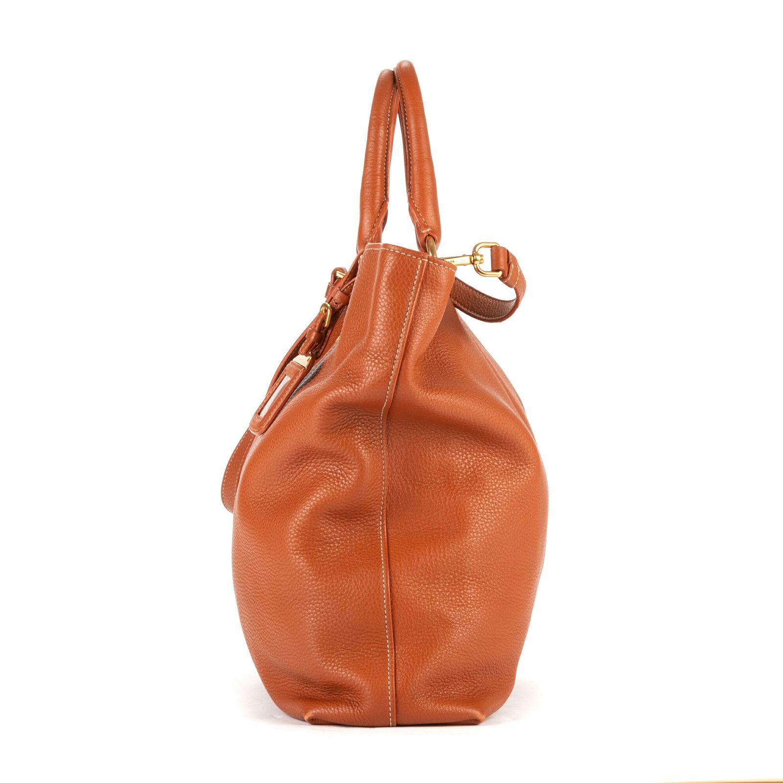 プラダオレンジカーフスキンレザーA