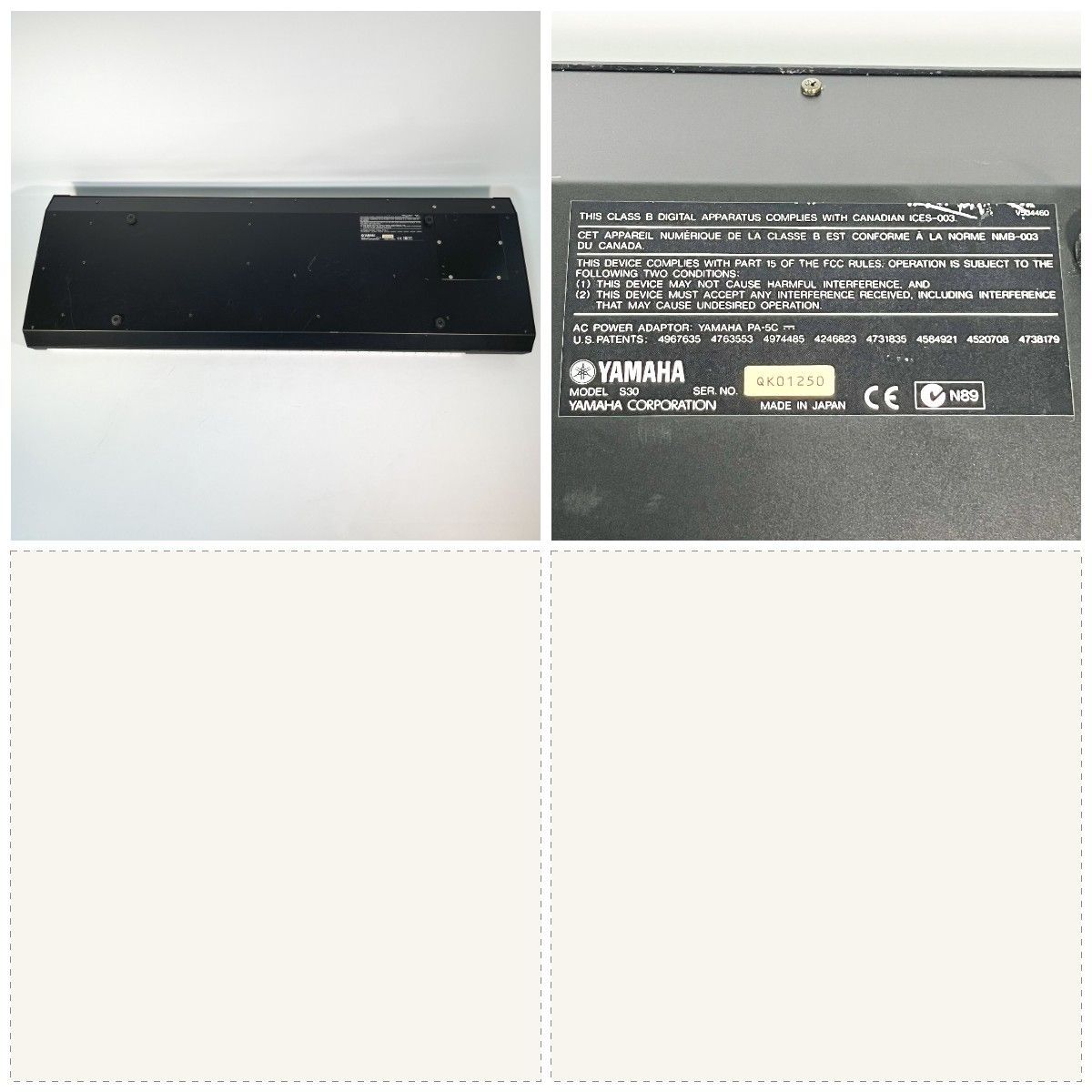 ジャンク品】 YAMAHA ヤマハ S30 シンセサイザー ピアノ キーボード