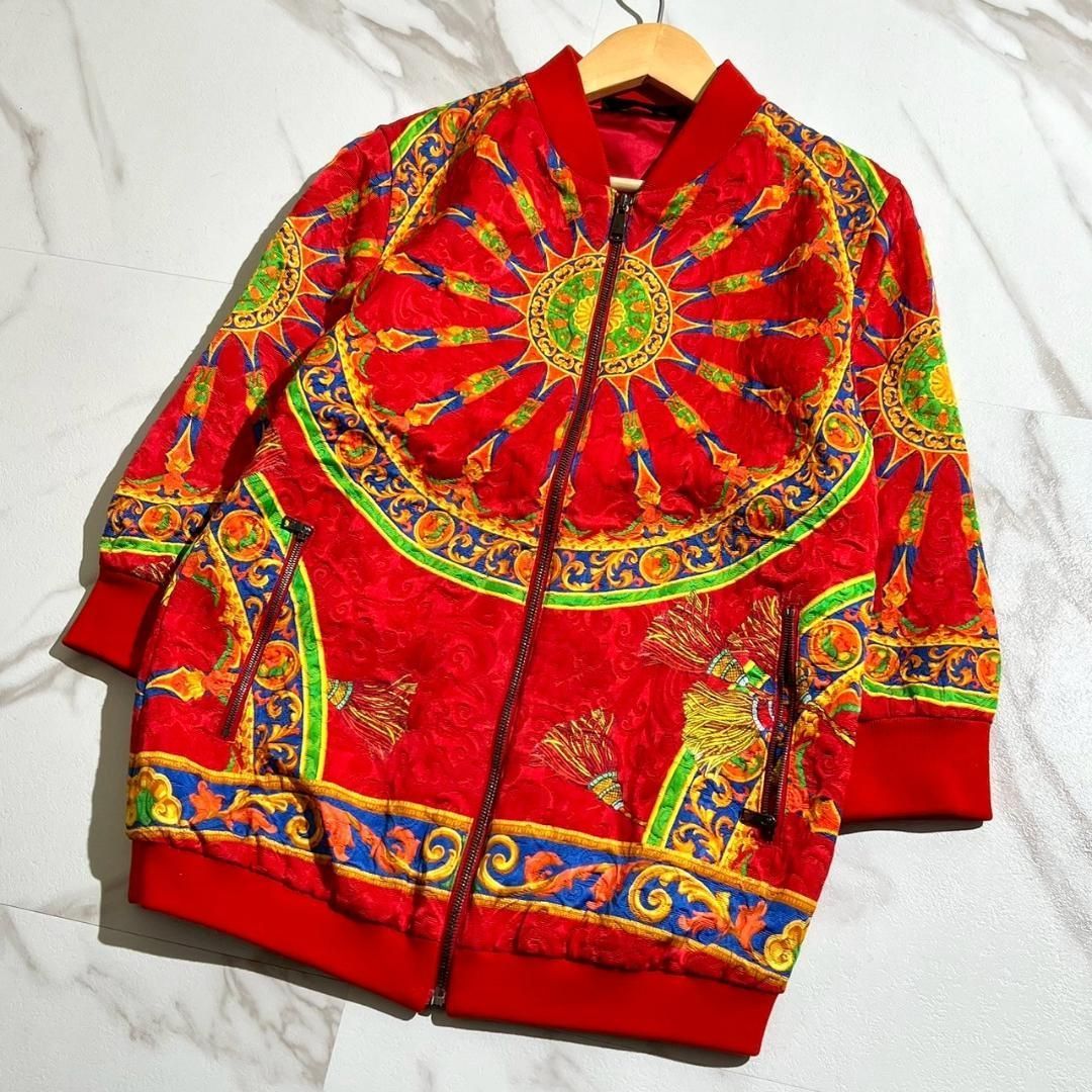 希少✨ドルガバ ヨーロピアン調 ゴブラン織ボンバージャケット ブルゾン 40 希少✨DOLCE&GABBANA ドルチェアンドガッバーナ ドルガバ ヨーロピアン
