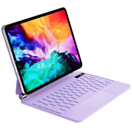 QERDAOYIマジックキーボードiPadAir11インチM3|M2i-PadPro第1|2|3|4世代11インチi-PadAir第4|5世代10.9インチ日本語配列高精度トラックパッドiPadキーボード付きケースLEDバックライト