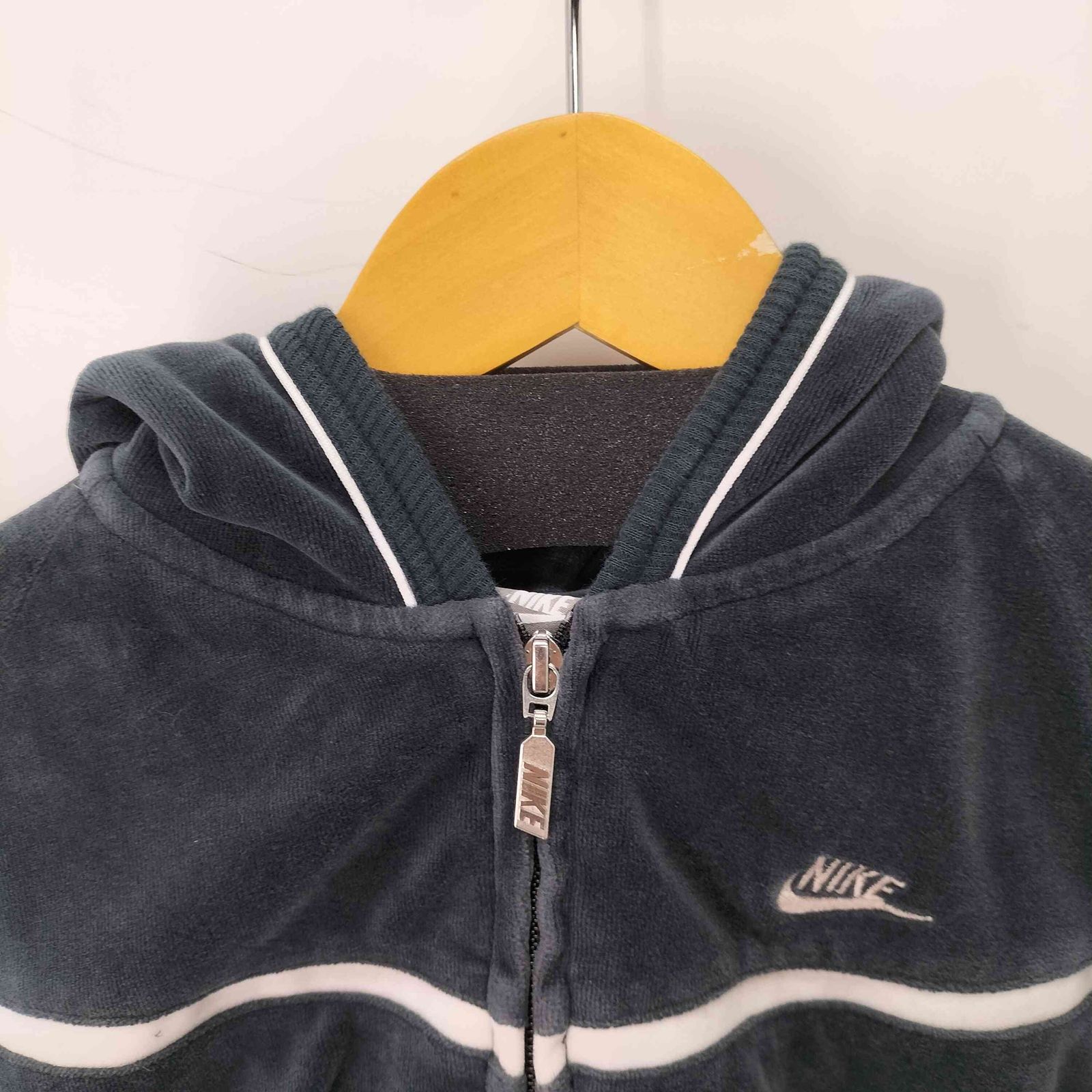 00s　archive　y2k nike　ベロアジップパーカー ナイキ NIKE ベロアジップパーカー レディース import：S - メルカリ