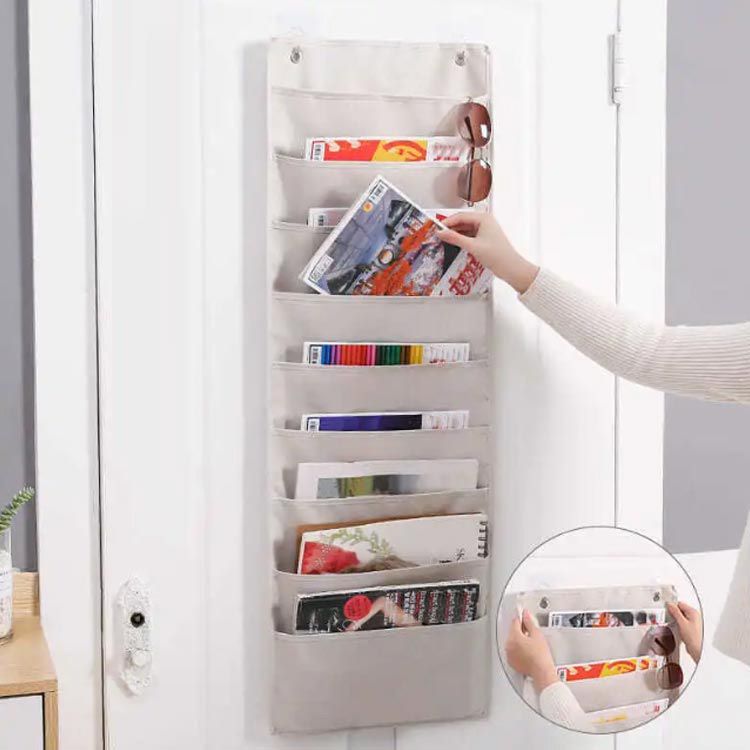 壁掛けポケット ウォールポケット 吊下げタイプ 書類収納 A4 布製 ドア