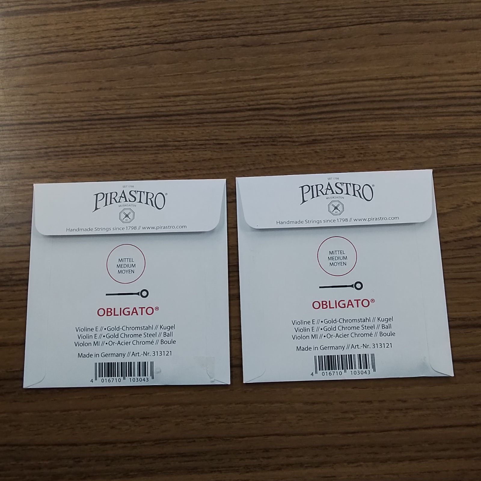 EVAH PIRAZZI バイオリン弦4/4セット 0.26ループエンド Pirastro Violino 4/4 バイオリン弦セット - ミディアム