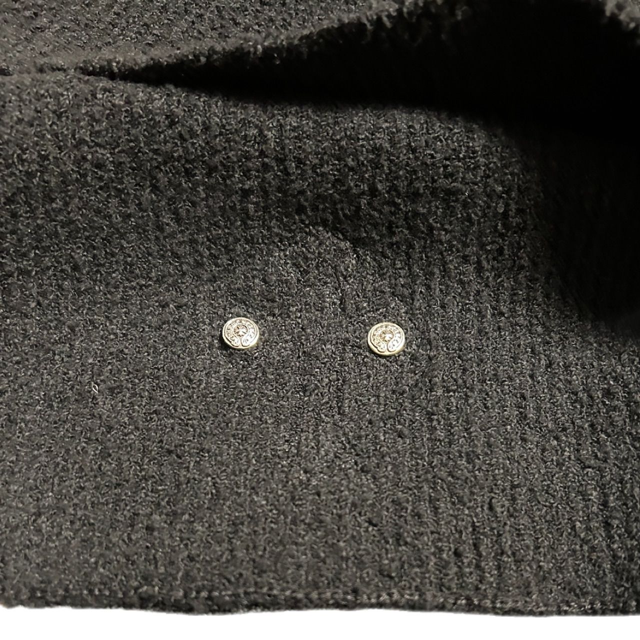 クロムハーツ ハラコクロスパッチハイネックカシミアニット XS CHROME