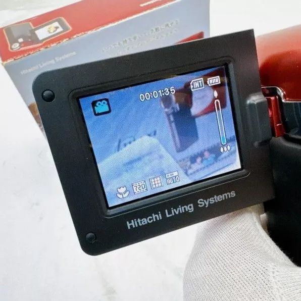 日立 リビングシステムズ HITACHI I.Mega HSC-S1 レッド コンパクト デジタル ムービーカメラ 動作確認済み