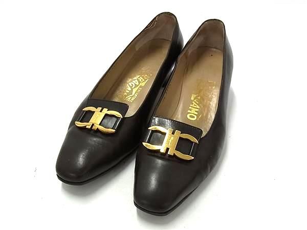 [美品]　フェラガモ　パンプス　ガンチーニ 23cm Ferragamo ガンチーニ パンプス | ブラック | FARFETCH JP