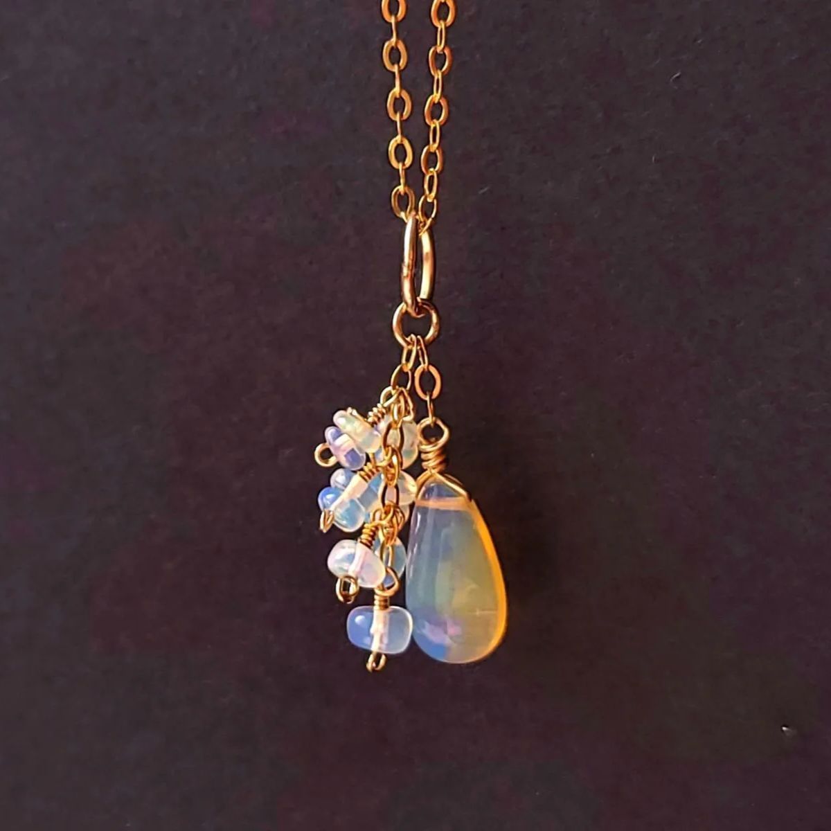 エチオピアオパール（プレシャスオパール）ネックレス・ブレスレットのセット