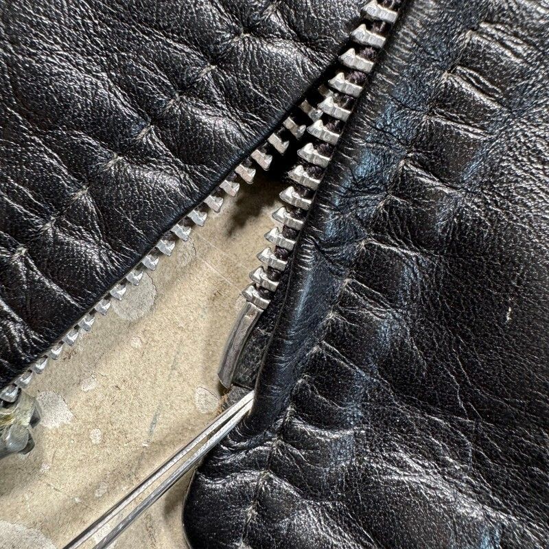 70's HARLEY DAVIDSON AMF期 レザーライダースベスト アルミ