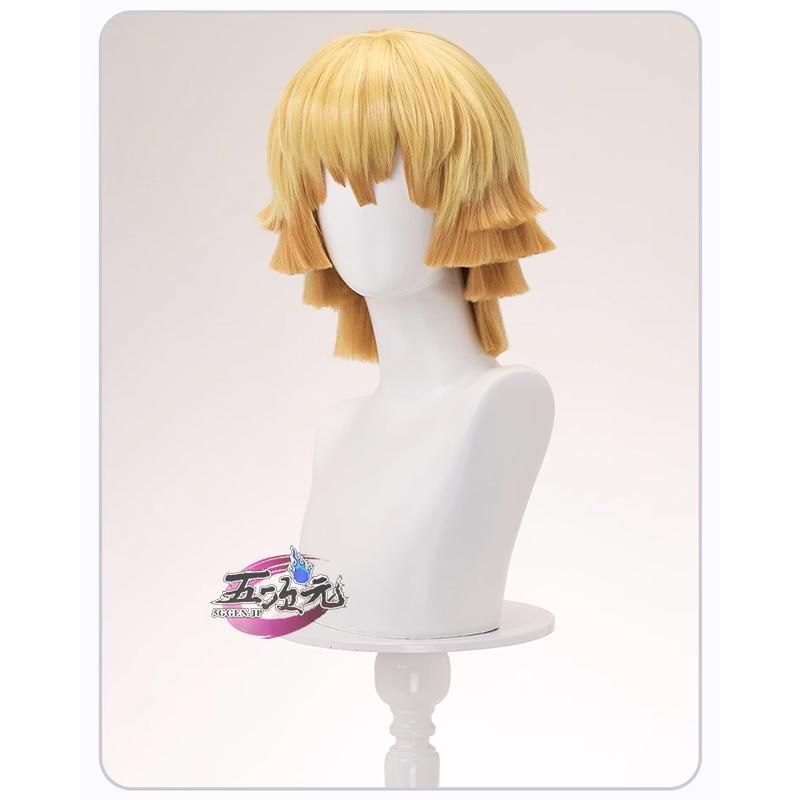 新品、未使用 三分妄想 鬼滅の刃 コスプレ 我妻善逸 ウィッグ ftml1209