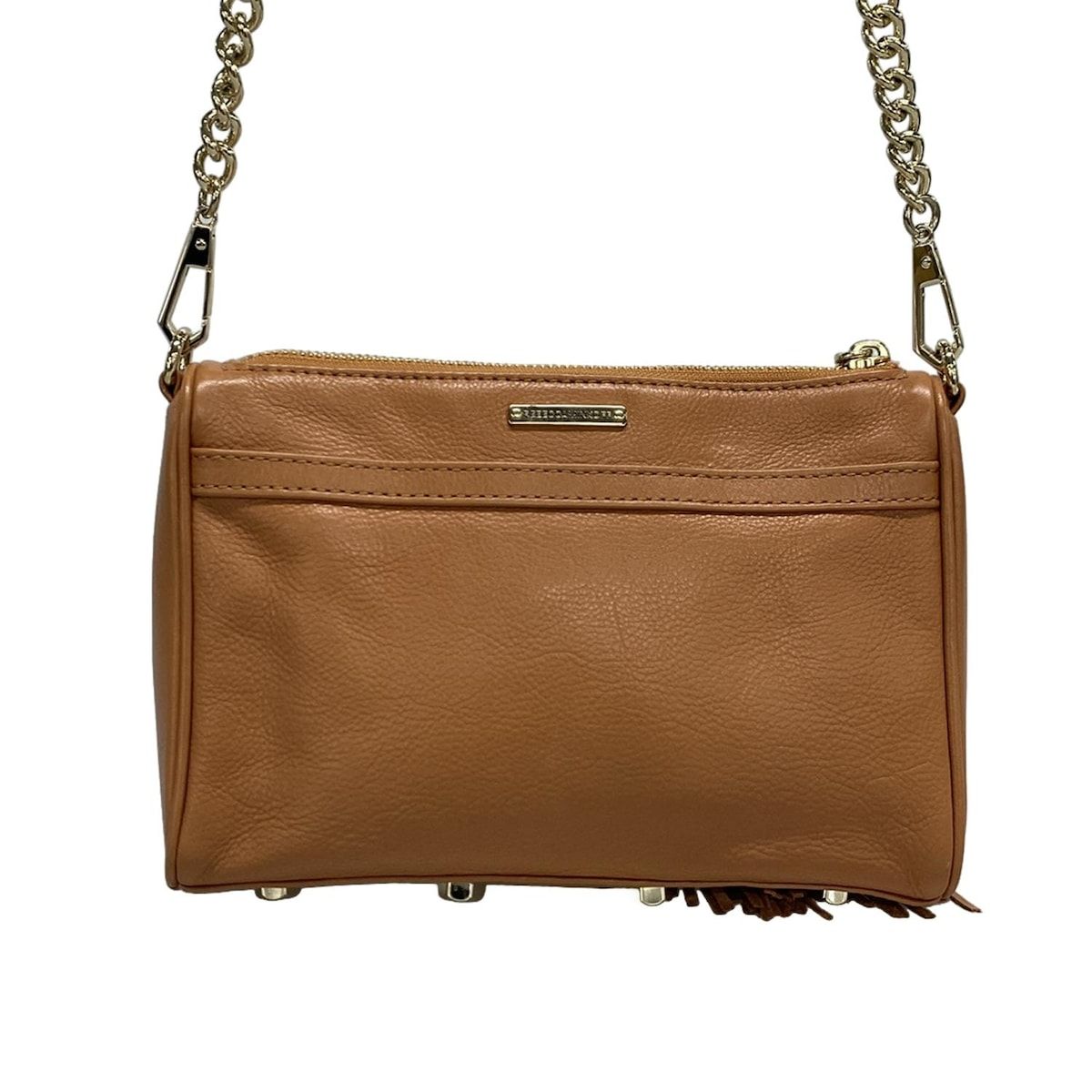 レベッカミンコフ☆ショルダーストラップ付きフリンジバッグ REBECCA MINKOFF(レベッカミンコフ) ショルダーバッグ ブラウン