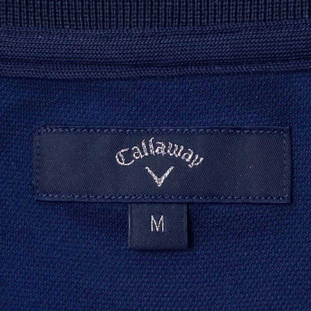 サイズ：M CALLAWAY キャロウェイ 半袖ポロシャツ ドット柄 ネイビー系