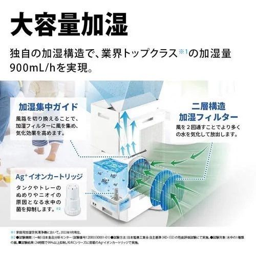 シャープ KI-R75YX 加湿空気清浄機 プラズマクラスターNEXT搭載