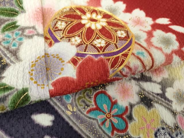 ◇豪華振袖□金駒刺繍□熨斗吉祥花文□金彩□逸品