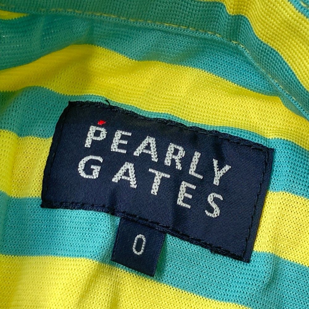 サイズ：0 PEARLY GATES パーリーゲイツ ハーフジップ ノースリーブ