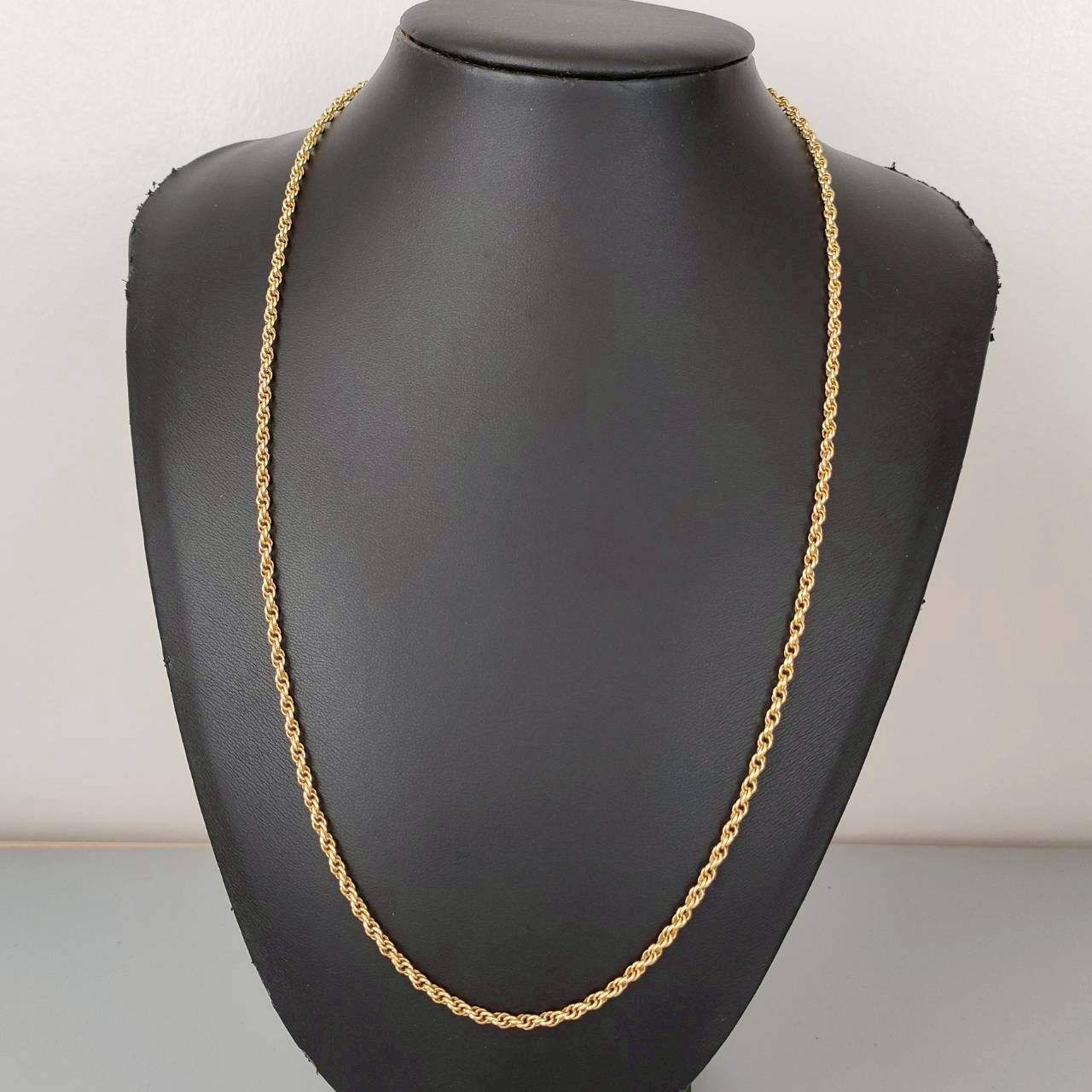 18金 K 18 チェーンデザイン ネックレス 造幣局刻印 メンズ 15.27 g 60㎝ D 137