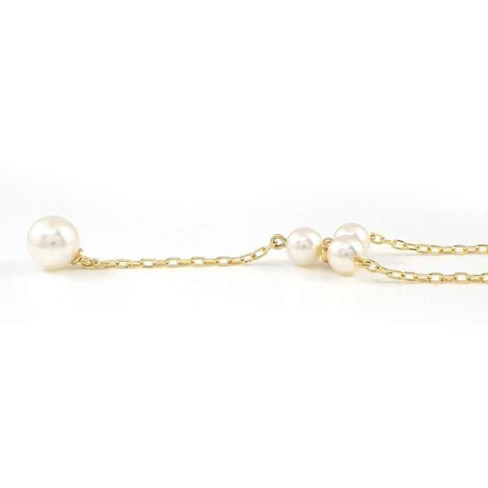 ミキモト MIKIMOTO ネックレス Yシェイプ 4ポイント パール 4.0-5.5mm  
