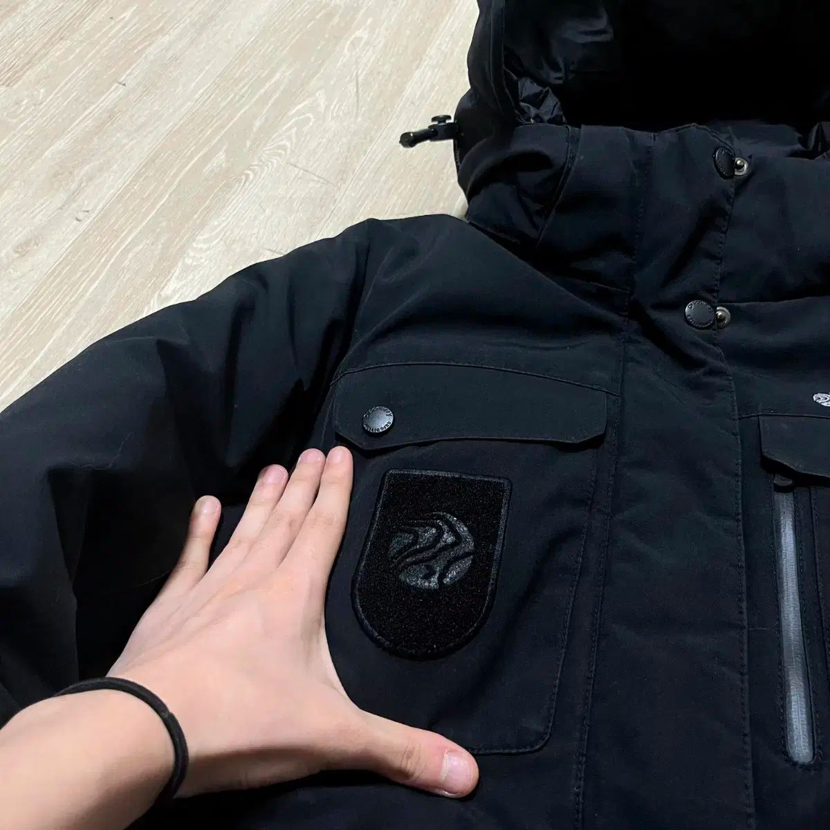韓国人気 discovery グースダウン ロングダウン BLACK 韓国人気 discovery グースダウン ロングダウン BLACK
