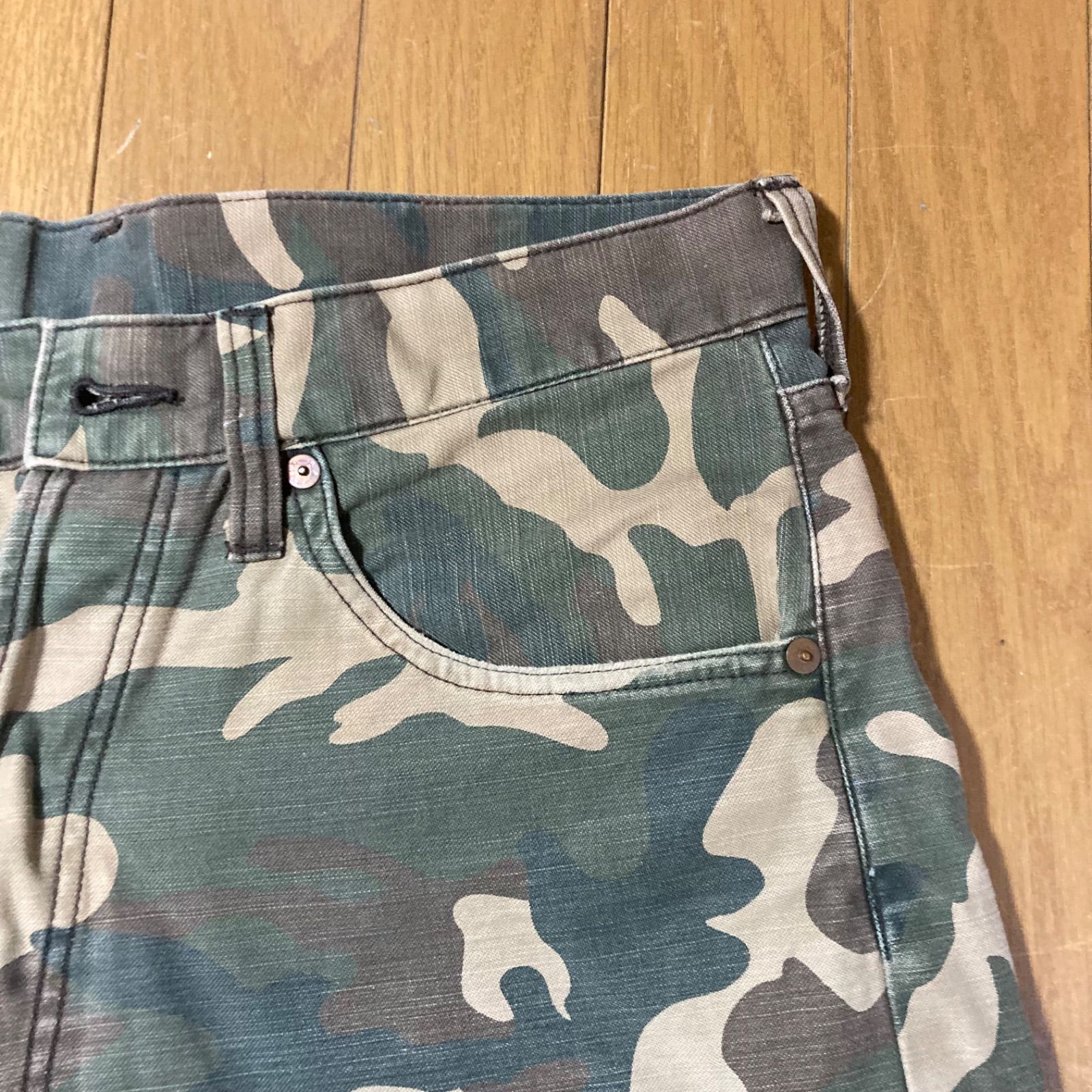 usedエヴィス☆迷彩ハーフパンツ☆28 EVISU ショート パンツ 迷彩 エヴィス ハーフパンツ - メルカリ