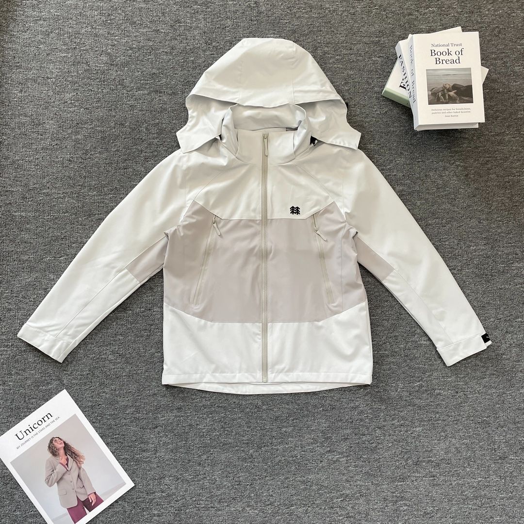男女兼用のアウトドア登山用フード付き風防ぎ 防水ライダージャケット