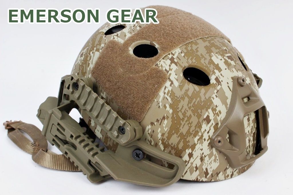 エマーソンギア ヘルメット カメラマウント付き Tiger Stripe Products サバゲー AOR1 カモフラージュ 迷彩柄 EMERSON GEAR R2405-041
