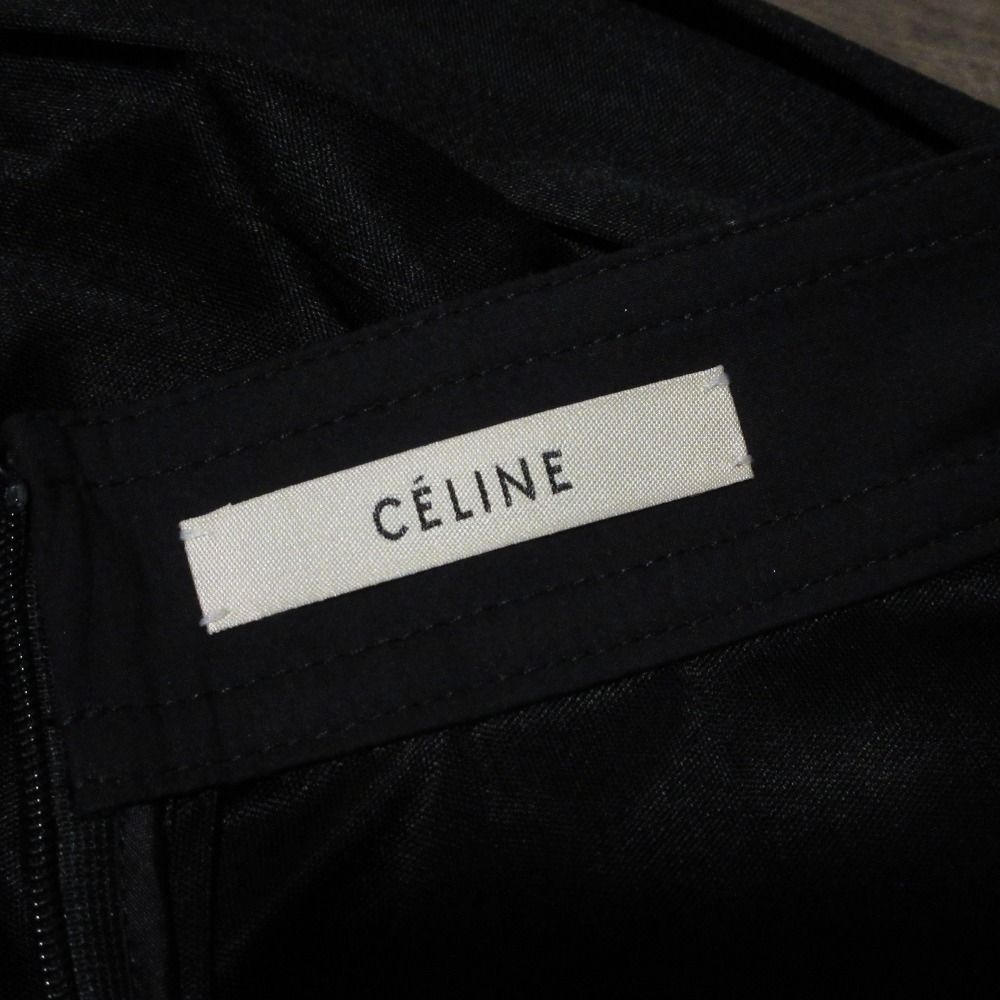 美品　新品同様　フィービー　セリーヌ　チェック柄ガウチョパンツ　36サイズ 新品同様 CELINE セリーヌ フィービー期 プリーツ ワイド