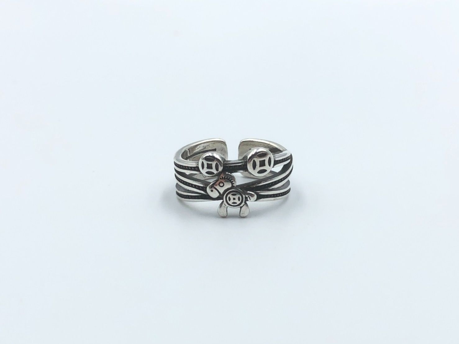 silver925 ラピスラズリ カレッジリングデザイン シルバーリングL652 シルバーアクセサリー デザインリング カレッジリング シルバー